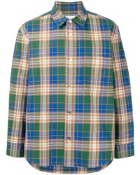 Solid Homme Check Pattern Buttoned Shirt