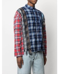 Needles Checked Patchwork Cotton Shirt