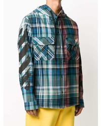 Off-White Checkered Hooded Shirt