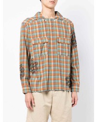Bode Embroidered Checked Shirt