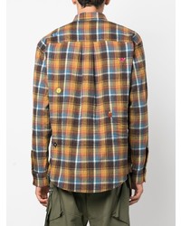 DSQUARED2 Embroidered Detail Plaid Check Print Shirt