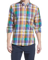 Scott Barber Exploded Plaid Button Up Shirt In Multi At Nordstrom