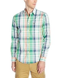 Lacoste Long Sleeve Plaid Regular Fit Woven Shirt