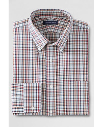 Lands' End Regular Pattern Tailored Fit Portuguese Twill Buttondown Shirt