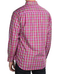 Scott Barber Andrew Cotton Dobby Plaid Shirt Long Sleeve