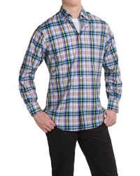Scott Barber Andrew Cotton Dobby Plaid Shirt Long Sleeve