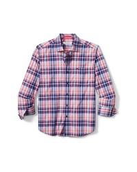 Tommy Bahama Siesta Key Melbourne Madras Plaid Stretch Button Up Shirt In Coastline At Nordstrom