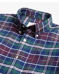 Brooks Brothers Yarn Dyed Plaid Oxford Sport Shirt