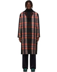Jil Sander Multicolor Wool Check Coat