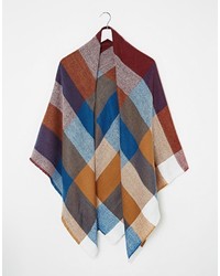 Asos Collection Oversized Square Scarf In 70s Check