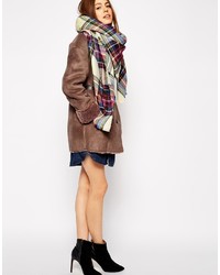 Asos Collection Oversized Square Scarf In Check