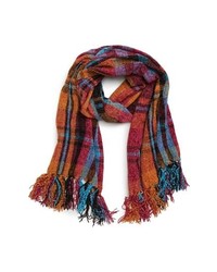 David & Young Plaid Chenille Scarf