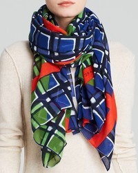 Marc by Marc Jacobs Printed Toto Plaid Pop Border Scarf