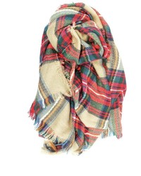 Unknown Factory Plaid Blanket Scarf