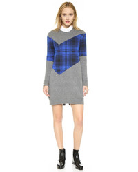 Thakoon Addition Plaid Combo Sweater Dress