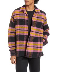 Obey Fitzgerald Plaid Button Up Flannel Shirt Jacket