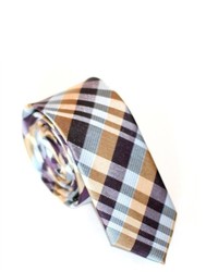 Skinny Tie Madness Multi Color Plaid Skinny Tie