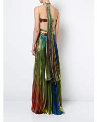 Rosie Assoulin Metallic Pleated Gown