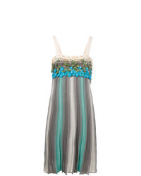 Multi colored Pleated Party Dress