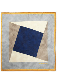 Boglioli Printed Fine Silk Pocket Square