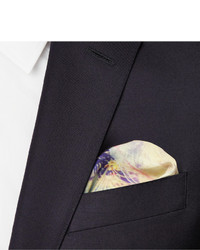 Paul Smith Shoes Accessories Mr Brown Printed Cotton Pocket Square