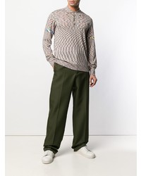 Missoni Knitted Striped Polo Shirt
