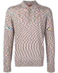 Missoni Knitted Striped Polo Shirt