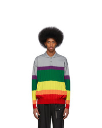 Issey Miyake Men Multicolor Wrinkle Knit Polo