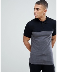 ASOS DESIGN Muscle Fit Pique Polo With Contrast Yoke And Cuff