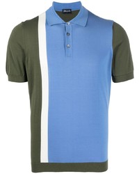 Drumohr Panelled Short Sleeved Polo Shirt
