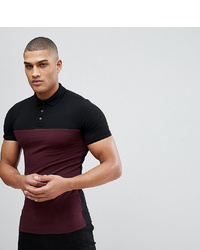 ASOS DESIGN Tall Muscle Fit Pique Polo With Contrast Yoke And Cuff
