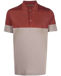 Corneliani Two Tone Cotton Polo Shirt