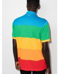 Lacoste X Polaroid Rainbow Stripe Polo Shirt