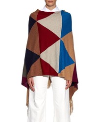 Queene And Belle Koko Patchwork Cashmere Poncho