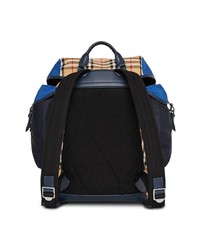 Burberry Colour Block Vintage Check And Leather Ranger Backpack