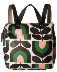 Orla Kiely Matt Laminated Stripe Tulip Print Small Backpack Backpack Bags