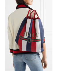 Gucci Med Printed Canvas Backpack