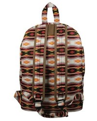 Dickies Printed Hudson Canvas Backpack Handbag With Front Zip Pocket Faux Leather Bottom And Trims Multicolor