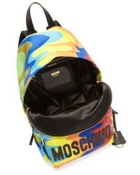 Moschino Rainbow Print Nylon Backpack