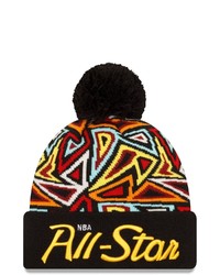 New Era Black 2022 Nba All Star Game Pattern Cuffed Pom Knit Hat At Nordstrom