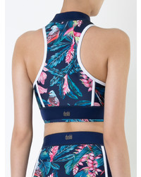 Duskii Tropical Print Bikini Top