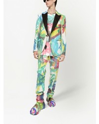 Dolce & Gabbana Graffiti Print Single Breasted Blazer