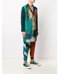 Homme Plissé Issey Miyake Pleated Abstract Print Blazer