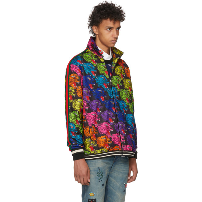 assist Face up courage Gucci Black Panther Face Track Jacket, $1,980 | SSENSE | Lookastic