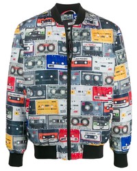 Love Moschino Cassette Tape Print Bomber Jacket