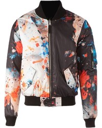Fifteen And Half Painterly Print Bomber Jacket