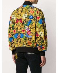 VERSACE JEANS COUTURE Floral Print Bomber Jacket