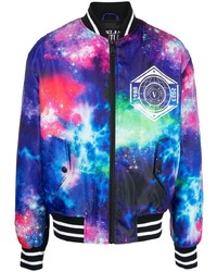 VERSACE JEANS COUTURE Graphic Print Zip Up Bomber Jacket