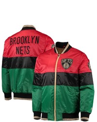 STARTE R Redblackgreen Brooklyn Nets Black History Month Nba 75th Anniversary Full Zip Jacket At Nordstrom
