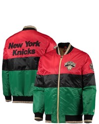 STARTE R Redblackgreen New York Knicks Black History Month Nba 75th Anniversary Full Zip Jacket At Nordstrom